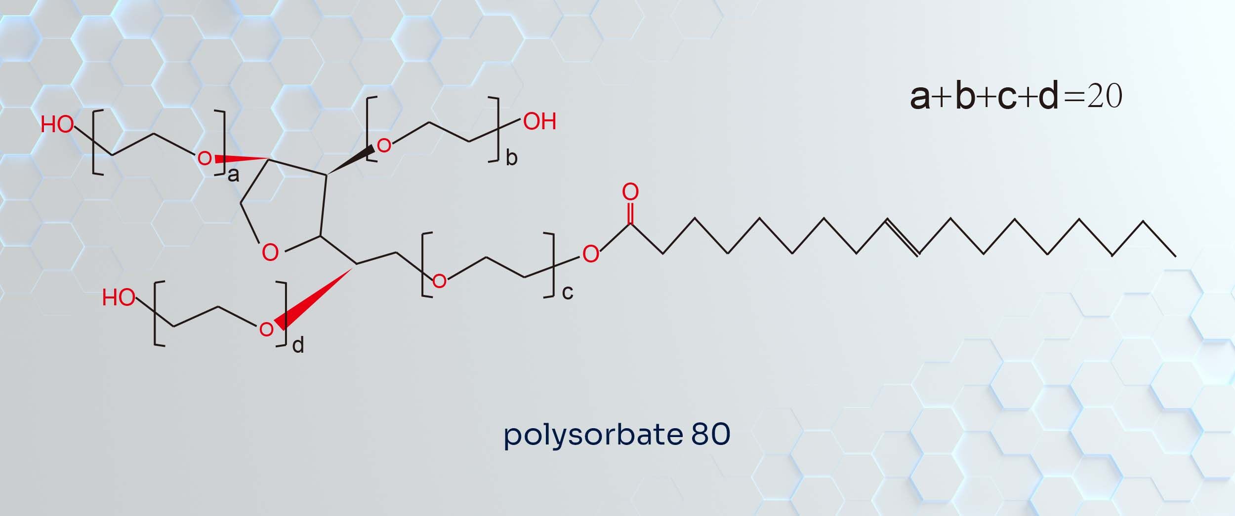 the molecular structure of polysorbate 80